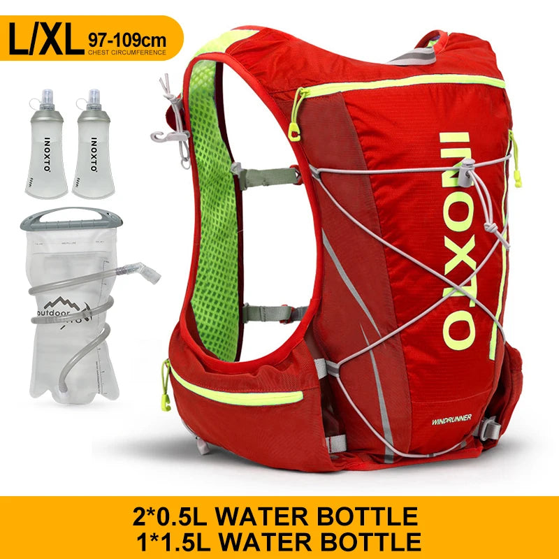 8L Hydration Vest Backpack – Running, Cycling, Hiking with 1.5L Bladder & 2x500ml Bottles